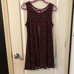 Cherry Print Swing Dress